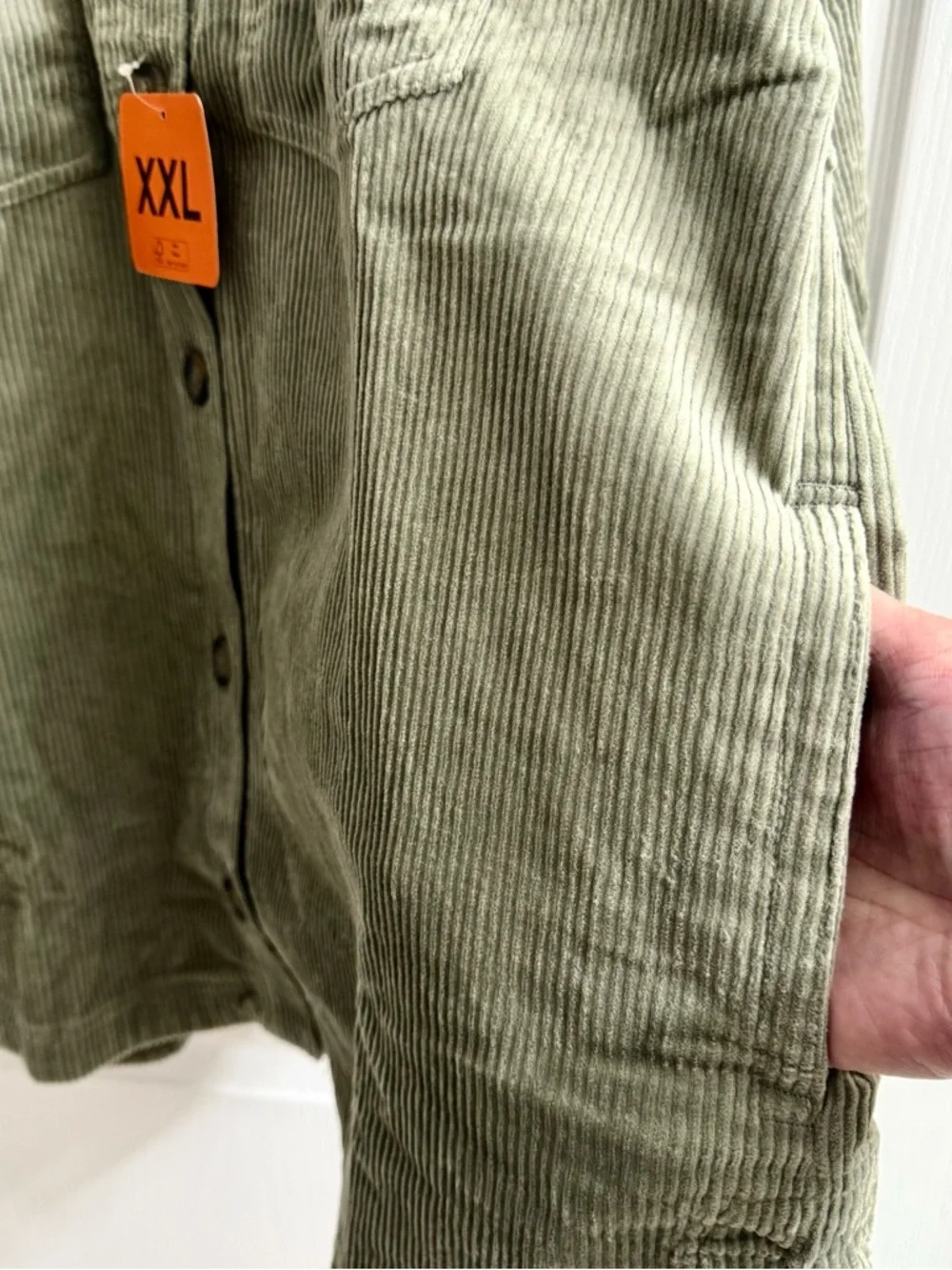 Matty M Olive Corduroy Shirt Jacket - Picture 4 of 7